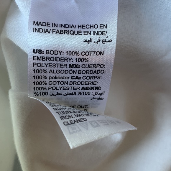 NWOT CHICO’S Cotton Embroidered Tunic Sz0 = 4-6  LOOKS BIGGER! - Picture 7 of 8